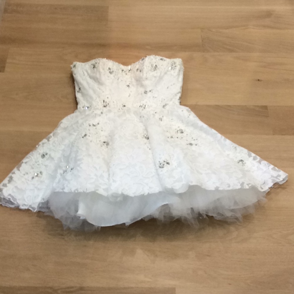 Jovani strapless cocktail dress